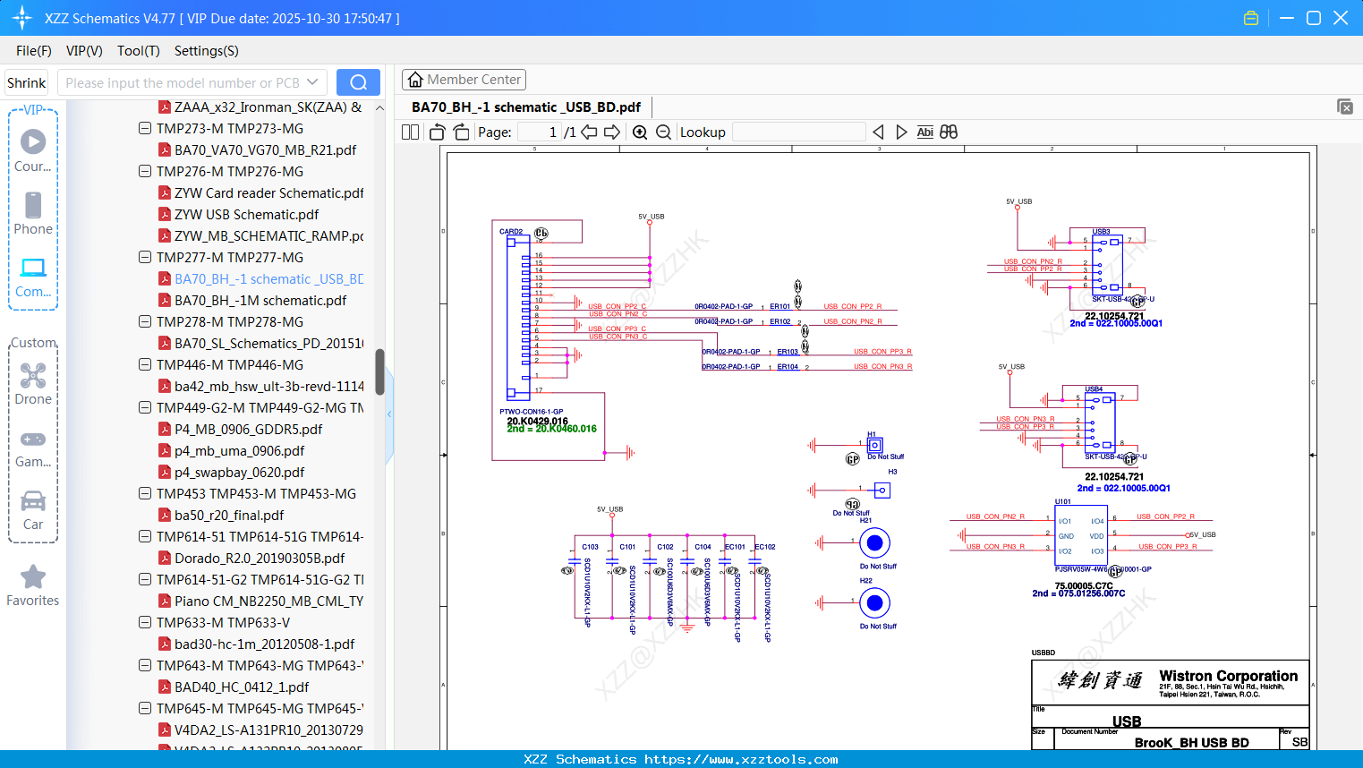 Laptop ACER BA70_BH_-1 Schematic _USB_BD